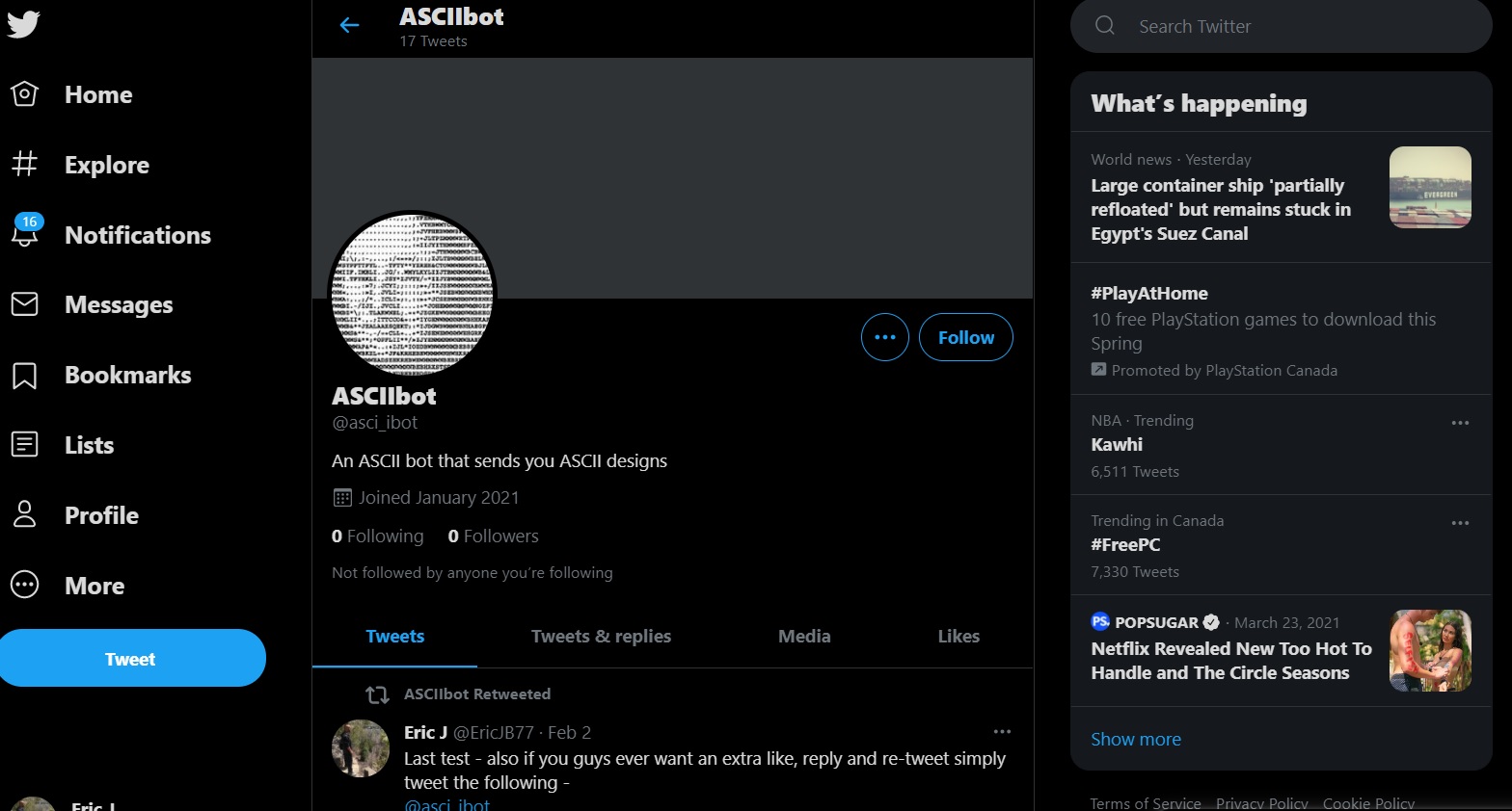 Twitter bot image